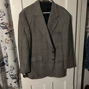 Evan-Picone Wool Glen Plaid Blazer 44R | Made in USA